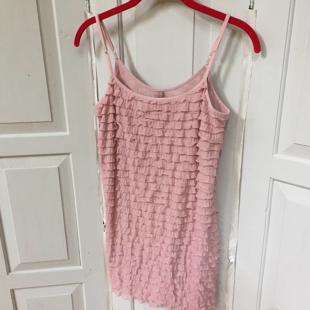 Free People Pink Ruffled Tank - Picture 8 of 14